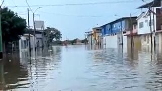 Seis cuadras del barrio Bellavista, en Tumbes, amanecen inundadas por las lluvias (VIDEO)