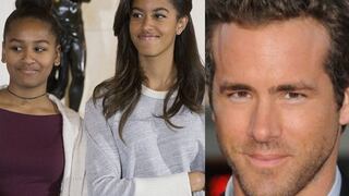 Sasha y Malia Obama reaccionaron así al ver a Ryan Reynolds [FOTOS]