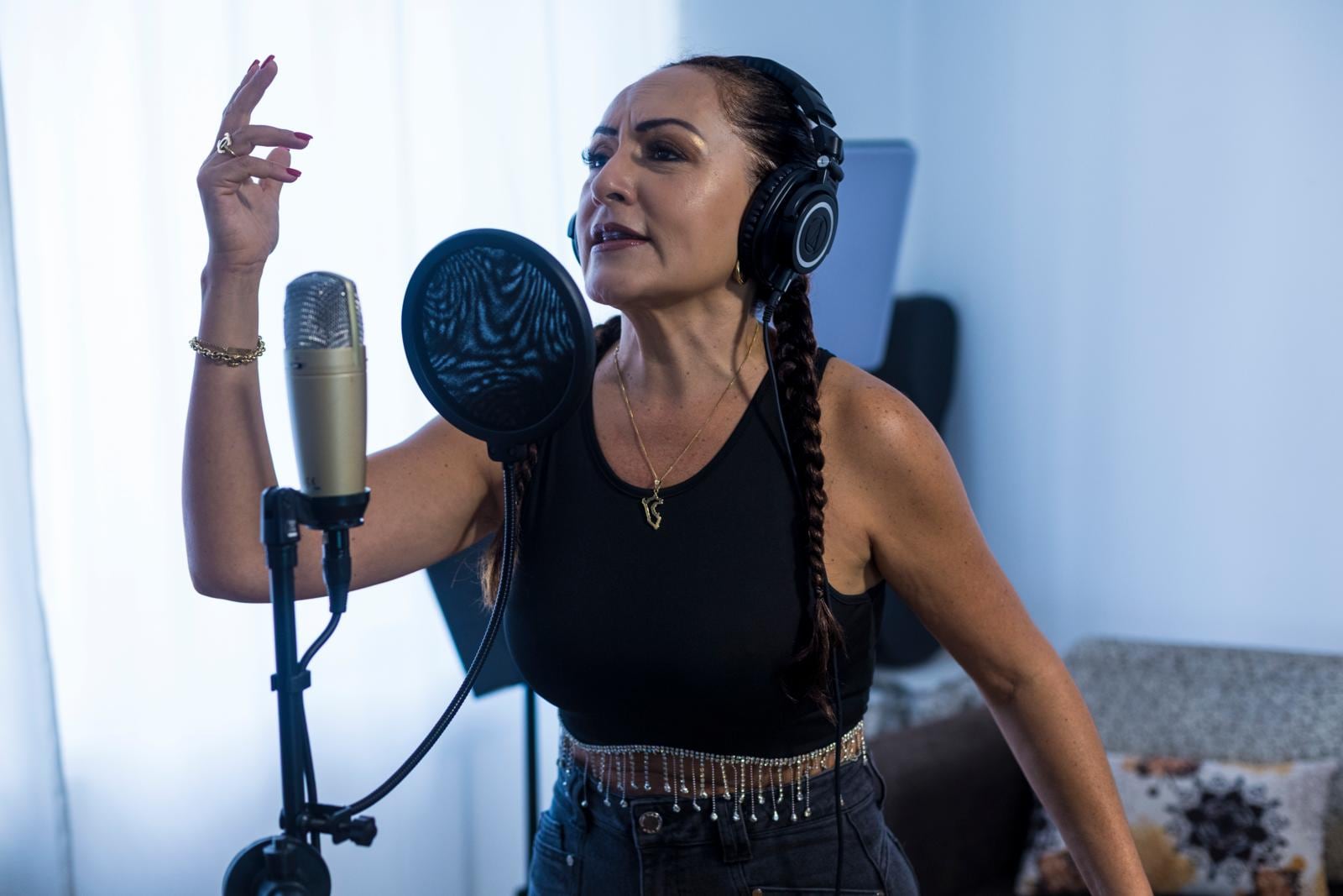 María Jesús Rodríguez ha grabado canciones para series como “Al Fondo Hay Sitio”. FOTO: Mario Zapata / GEC