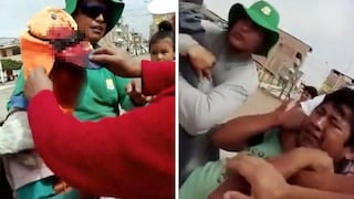 Sujeto rompe la cabeza a señora de limpieza porque le dijo que deje de arrojar basura  (VIDEO)