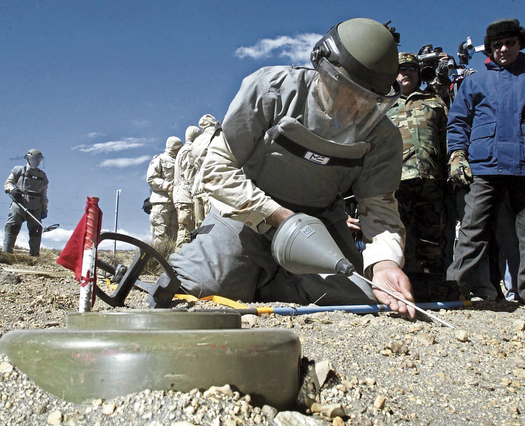 Chile ha usado las minas antitanque en la frontera con Perú y ello antes ya costó vidas humanas. AFP PHOTO/ AIZAR RALDES / AFP PHOTO / AIZAR RALDES
