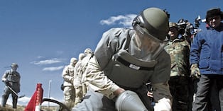 Chile ha usado las minas antitanque en la frontera con Perú y ello antes ya costó vidas humanas. AFP PHOTO/ AIZAR RALDES / AFP PHOTO / AIZAR RALDES