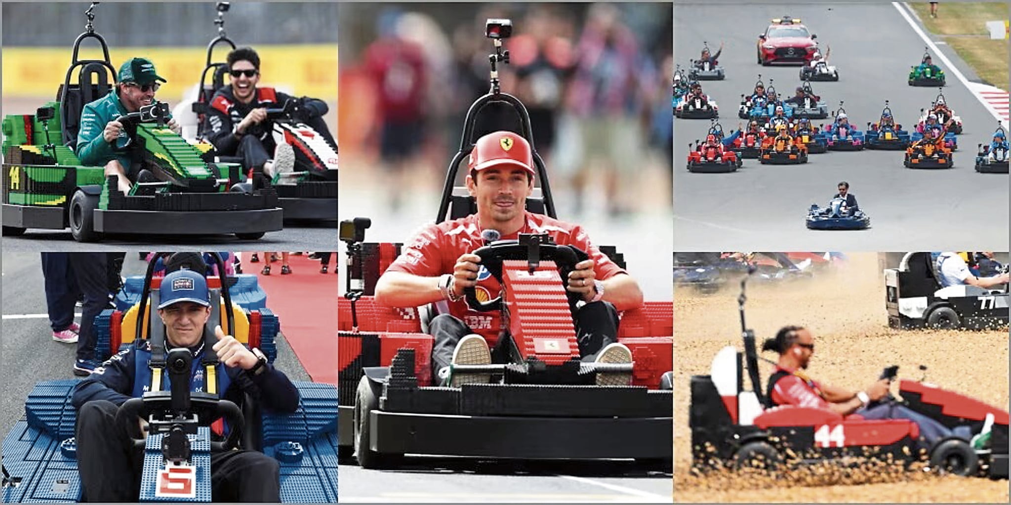La carrera de los autos de piezas de Lego fue todo un espectáculo.
