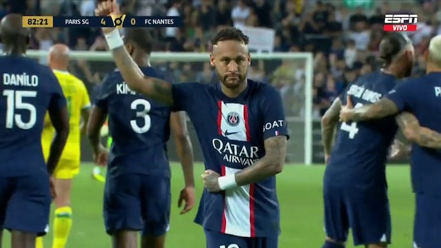 Neymar completó su doblete: la gran sutileza en penal en PSG vs. Nantes | VIDEO