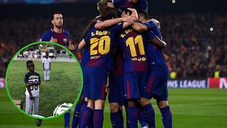 Jugador del Barcelona manda pelota de un niño a un árbol (VIDEO)