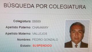 CAL oficializa la suspensión de la colegiatura de Pedro Chávarry por 4 meses 