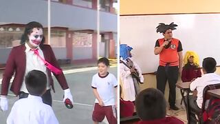 Profesor se disfraza de ‘Guasón’ y ‘Gokú’ para llamar la atención de los alumnos en sus clases | VIDEO