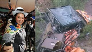 Keiko Fujimori: Camioneta de su comitiva sufre accidente en Huancavelica [VIDEO]