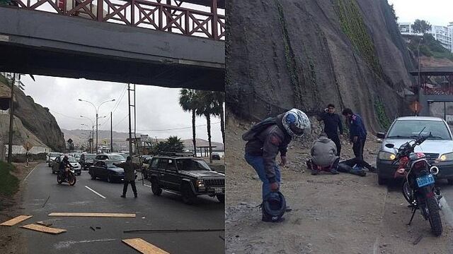 Denuncian que puente de la Costa Verde se desplomó y dejó una persona herida (FOTOS)  