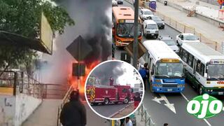 Bus de la empresa Huandoy se incendió en plena avenida Tupac Amaru en Comas