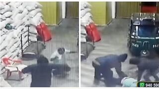 Cámaras registran asalto a mano armada de comerciante cuando cerraba su negocio (VIDEO)