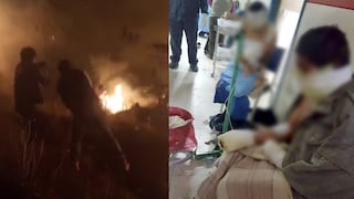 Incendio forestal deja a 3 personas con el 50% de sus cuerpos quemados en el Cusco | VIDEO