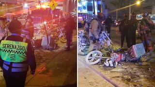 Llovizna ocasiona explosión de moto en plena calle de San Isidro│VIDEO