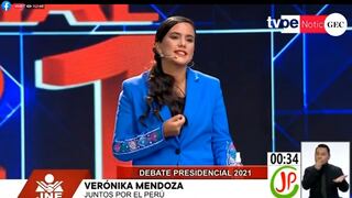 Debate presidencial del JNE: Verónika Mendoza plantea tomar el control temporal del oxígeno medicinal