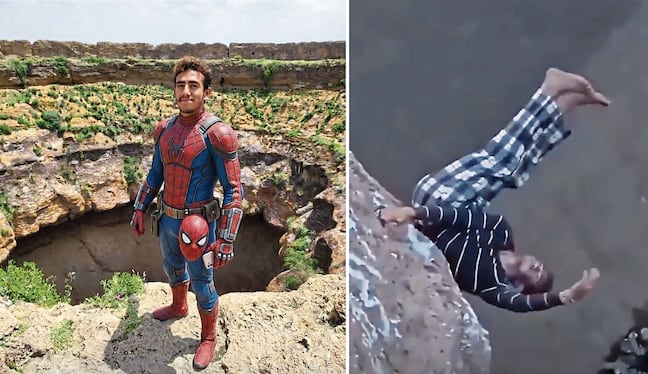 Qaqaa Antar al Absi (30), conocido como el “Spiderman del Yemen”, murió en uno de sus “espectáculos” por unas monedas.