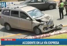 Cuádruple choque en la Vía Expresa dejó siete heridos, entre ellos niños