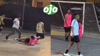 Paolo Hurtado pelotea en losa, chocolateros lo mandan al suelo y casi se ‘bronquea’ | VIDEO