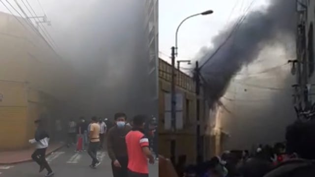 La Victoria: incendio arrasa con taller de repuestos y genera gigantesca humareda