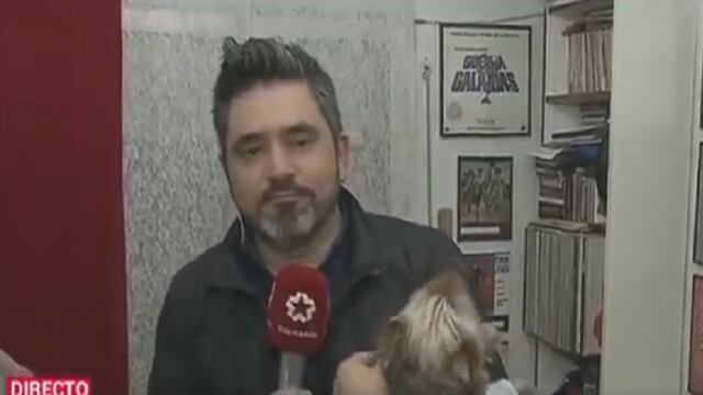 Reportero es atacado por perro en plena trasmisión en vivo | VIDEO