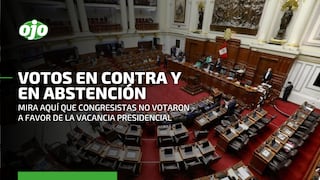 Congreso Perú: estos son los congresistas que votaron en contra o en abstención frente a la vacancia tras Golpe de Estado