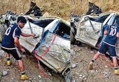 Cinco fallecen al caer camioneta a un abismo de 500 metros