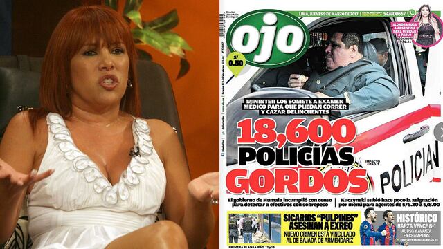 ​Así reaccionó Magaly Medina tras portada de policías gordos de Diario Ojo