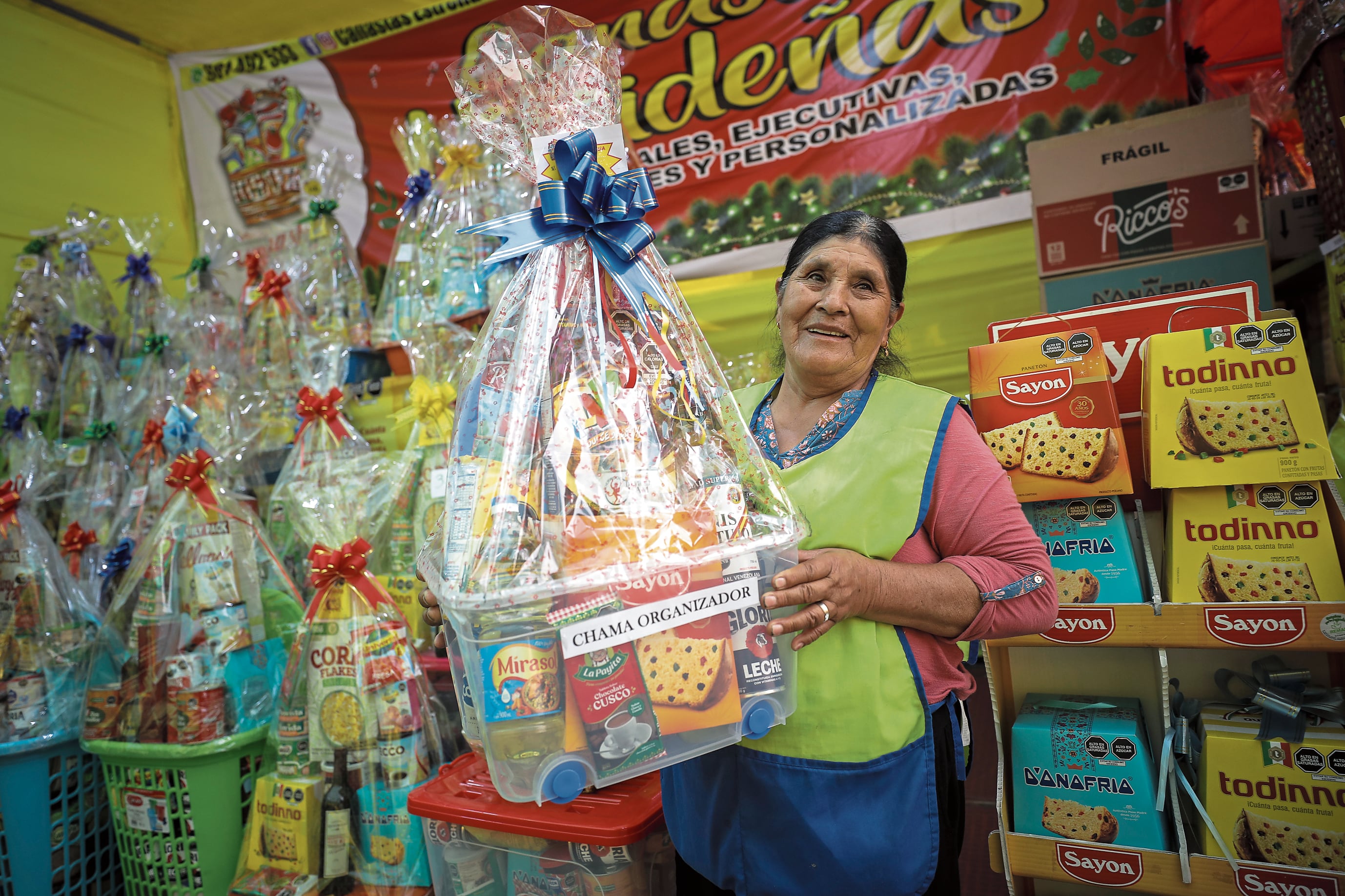 Las canastas navideñas son muy esperadas en todos los hogares. FOTOS: JOEL ALONZO/GEC