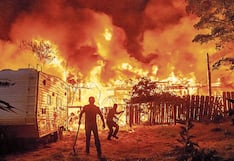 Incendios afectan a Norteamérica y a medio Europa, fuego arrasa con cientos de casas de gringos