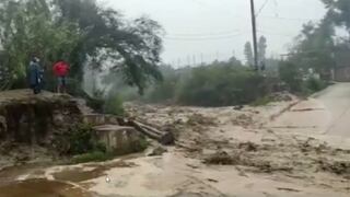 Santa Eulalia: reportan caída de huaico tras activación de quebradas por intensas lluvias | VIDEO