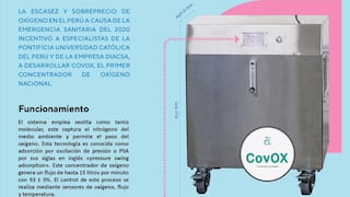 COVID-19: especialistas peruanos crean COVOX, el primer concentrador de oxígeno hecho en el país