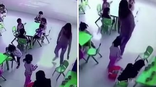 Cámara capta a mala maestra cometiendo terrible acto con una niña (VIDEO)