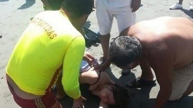 Dos venezolanas y un peruano casi mueren ahogados en playa de Trujillo 