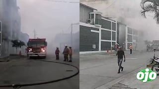 Ate: Incendio de grandes proporciones consume fábrica de metales 