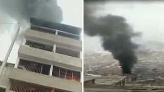 Incendio en edificio se reporta en San Juan de Miraflores (VIDEO)