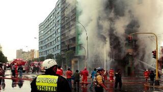 Incendio controlado en el centro de Lima 