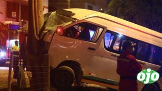 Carretera Central: diez personas resultan heridas tras colisión de combi contra poste de alta tensión (VIDEO)