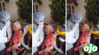 Abuelita se vuelve viral al gritar groserías mientras recibe vacuna COVID-19 | VIDEO