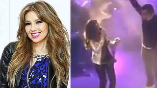 Thalía chotea a fan en pleno concierto y video se vuelve viral en redes