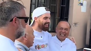 Ibai Llanos comió pan con chicharrón