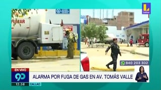 Callao: reportan fuga de gas de camión cisterna en la avenida Tomás Valle | VIDEO