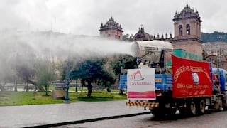 Coronavirus en Perú: Desinfectan la ciudad del Cusco con cañón nebulizador | VIDEO