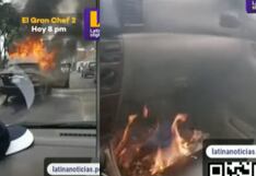 Callao: taxista incendió su auto para que no se lo lleve la grúa y agredió a fiscalizadores