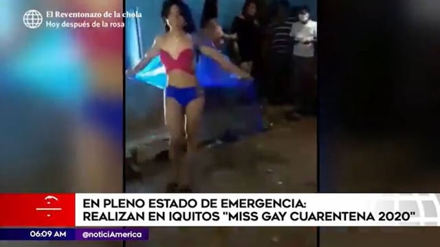 Iquitos: Celebran concurso "Miss Gay Cuarentena 2020″ en pleno Estado de Emergencia│VIDEO