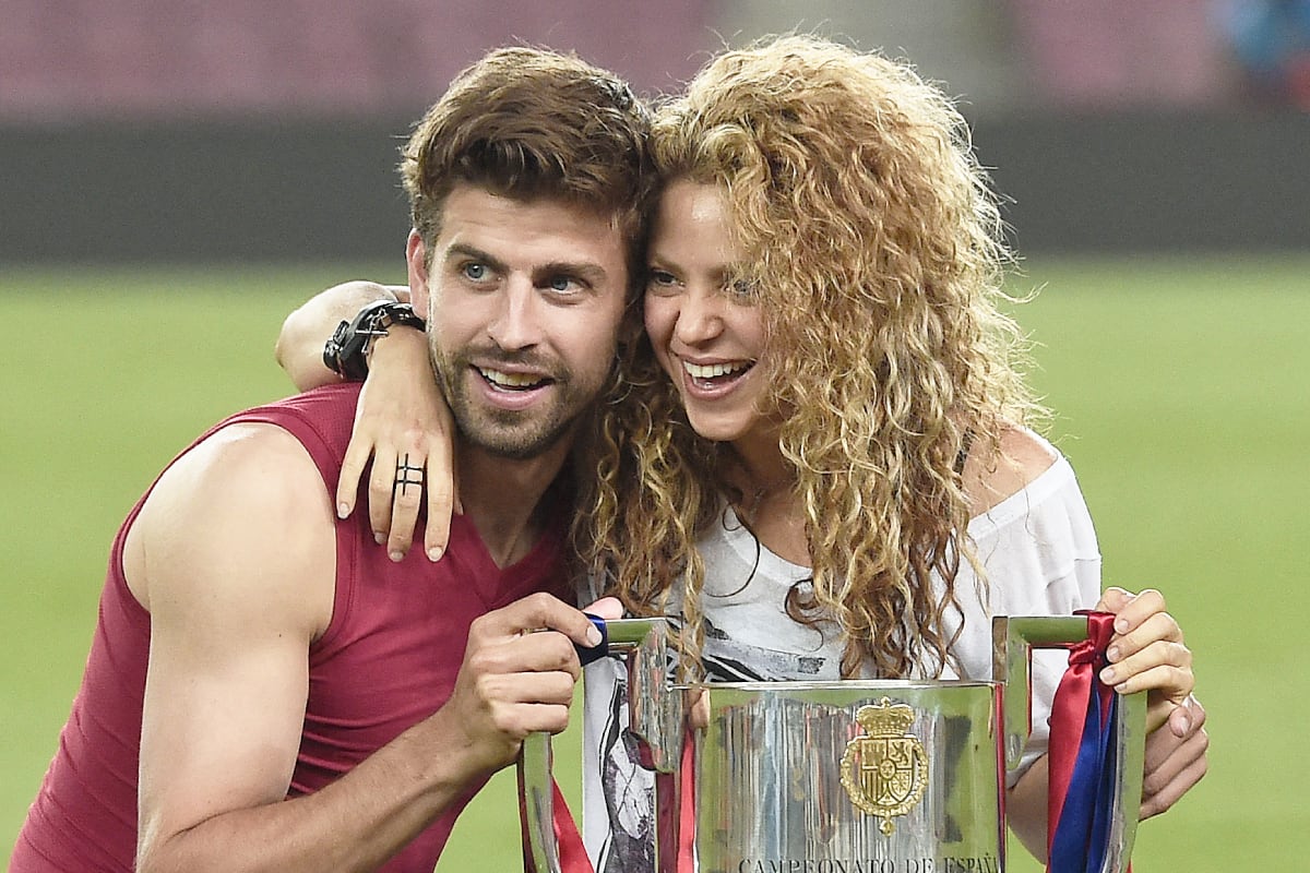 Gerard Piqué y Shakira cuando eran pareja y el Barcelona ganó la Copa del Rey en el 2015 (Foto: AFP)