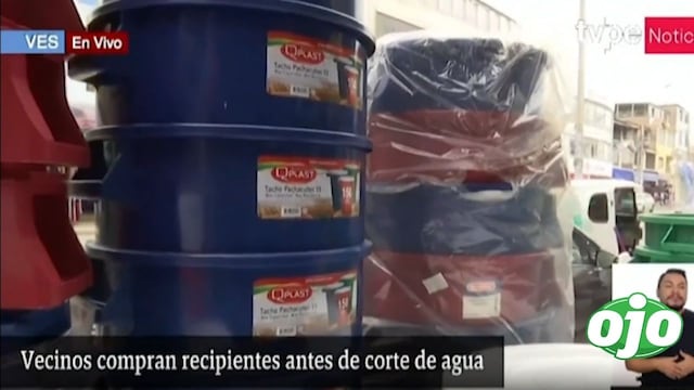 Vecinos se preparan ante próximo corte de agua y compran recipientes en Villa El Salvador (VIDEO)