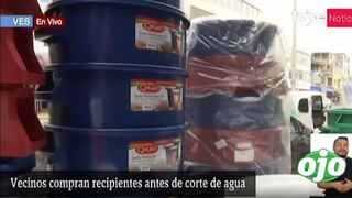 Vecinos se preparan ante próximo corte de agua y compran recipientes en Villa El Salvador (VIDEO)