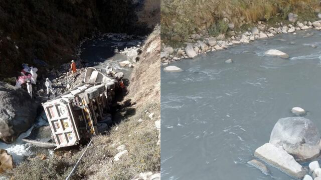 Canta: camión cargado con varias toneladas de zinc cayó al río Chillón y generó contaminación | VIDEO