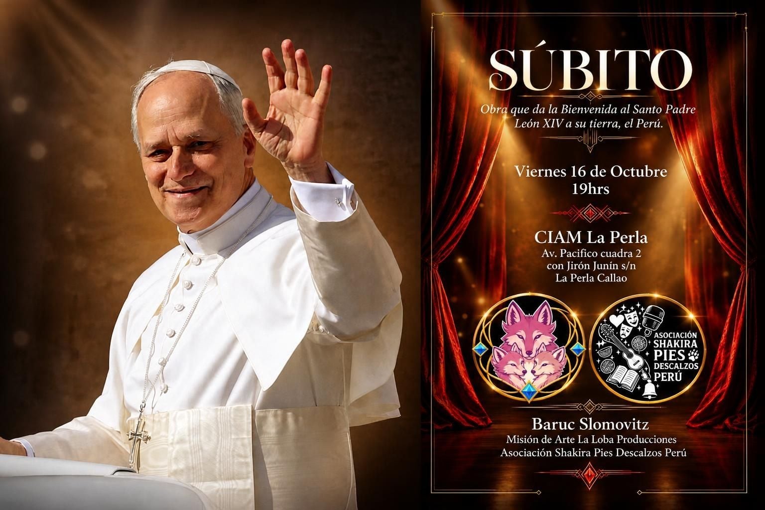 Obra inspirada en el papa León XIV