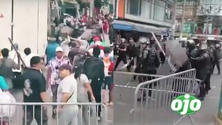 La Victoria: Ambulantes y fiscalizadores desatan violenta gresca en Gamarra