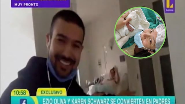 Ezio Oliva muestra en vivo a Karen Schwarz tras dar a luz a su pequeña Cayetana | VIDEO